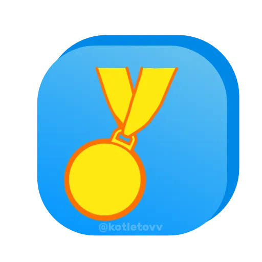 🥇 Эмодзи «Значки» для Telegram