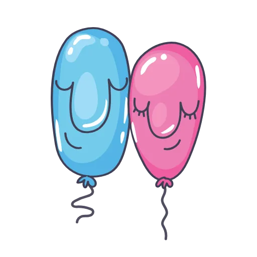 👩‍❤️‍👨 Стикер «Шарики» для Telegram
