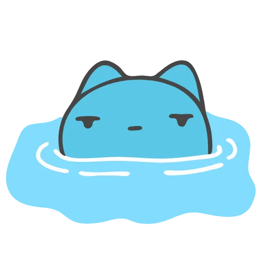 🥏 Стикер «Animated Blue Cat» для Telegram