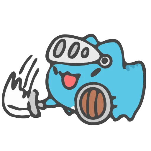 Стикерпак Animated Blue Cat для Telegram