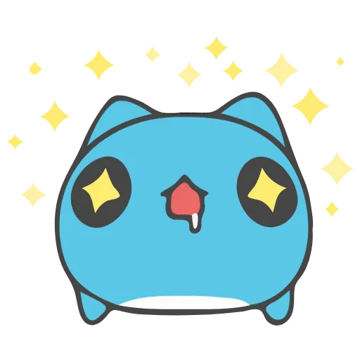 🥏 Стикер «Animated Blue Cat» для Telegram