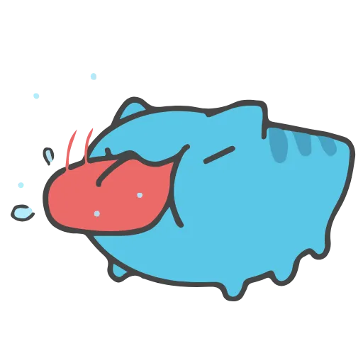 🥏 Стикер «Animated Blue Cat» для Telegram