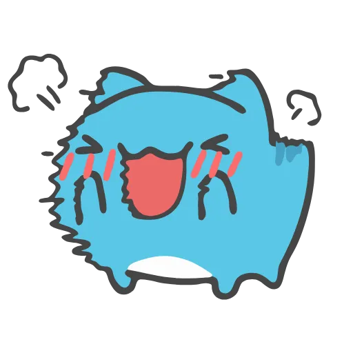 🥏 Стикер «Animated Blue Cat» для Telegram