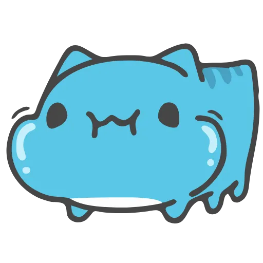 🥏 Стикер «Animated Blue Cat» для Telegram