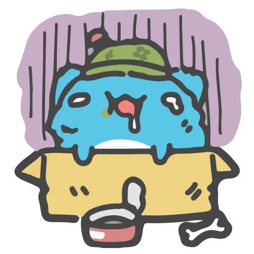 🥏 Стикер «Animated Blue Cat» для Telegram