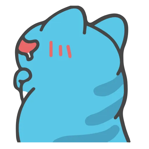 🥏 Стикер «Animated Blue Cat» для Telegram