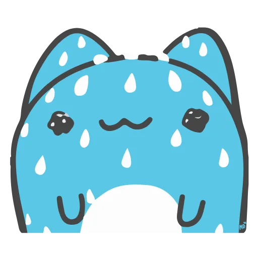 🥏 Стикер «Animated Blue Cat» для Telegram