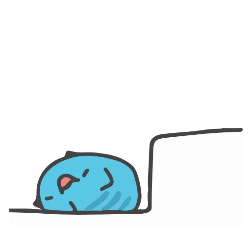 🥏 Стикер «Animated Blue Cat» для Telegram