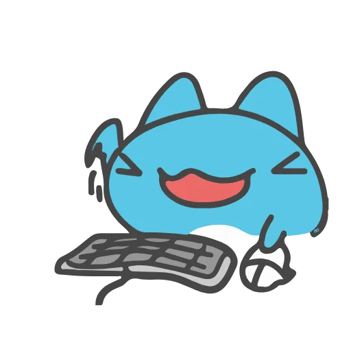 🥏 Стикер «Animated Blue Cat» для Telegram