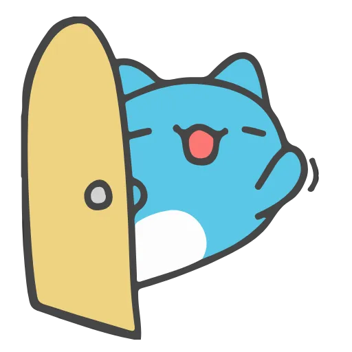 🥏 Стикер «Animated Blue Cat» для Telegram
