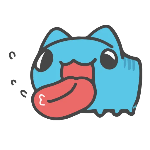 🥏 Стикер «Animated Blue Cat» для Telegram