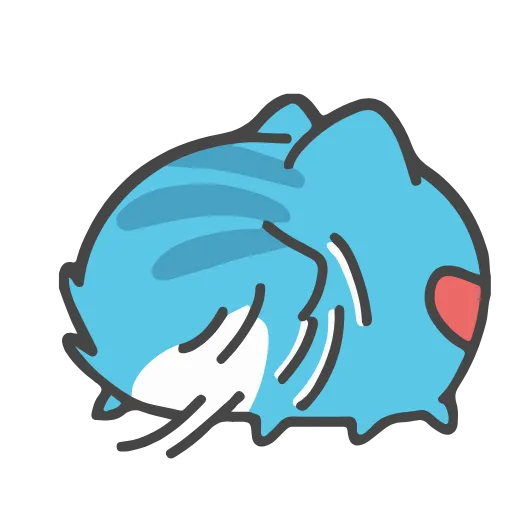 🥏 Стикер «Animated Blue Cat» для Telegram