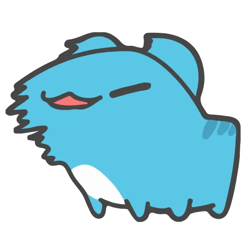 🥏 Стикер «Animated Blue Cat» для Telegram