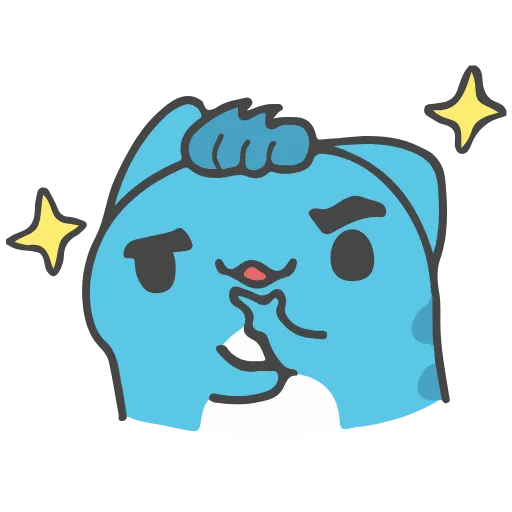 🥏 Стикер «Animated Blue Cat» для Telegram