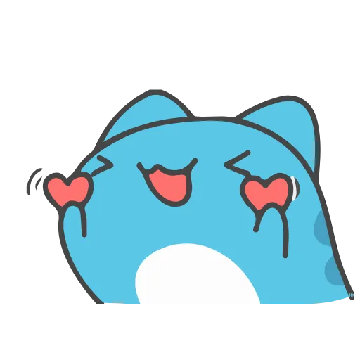 🥏 Стикер «Animated Blue Cat» для Telegram