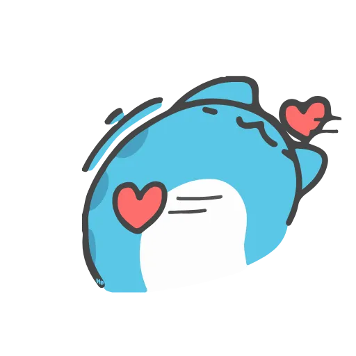 🥏 Стикер «Animated Blue Cat» для Telegram