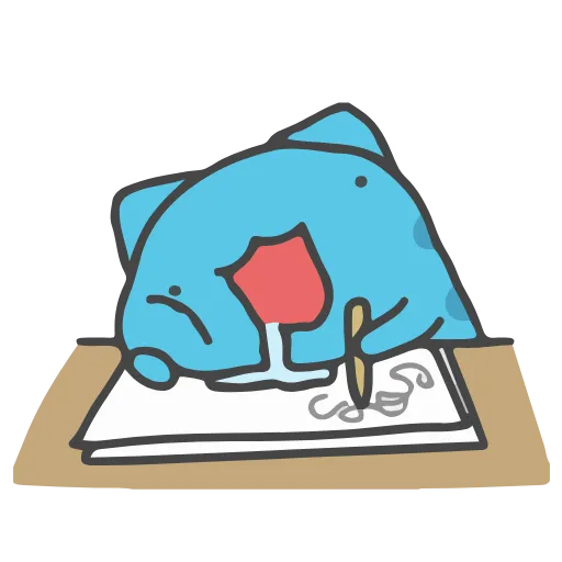 🥏 Стикер «Animated Blue Cat» для Telegram