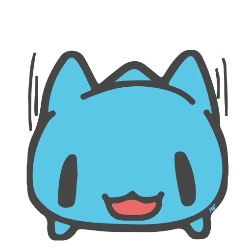 🤨 Стикер «Animated Blue Cat» для Telegram