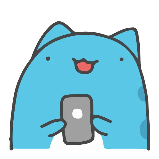 🧐 Стикер «Animated Blue Cat» для Telegram