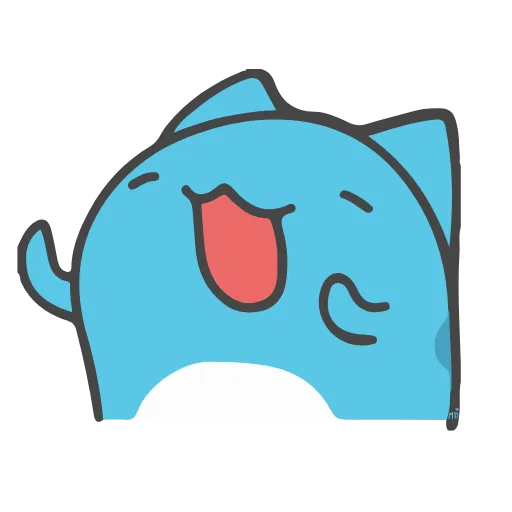 🧐 Стикер «Animated Blue Cat» для Telegram