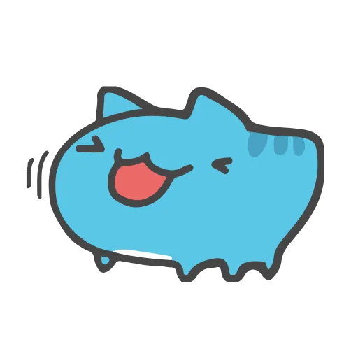 😋 Стикер «Animated Blue Cat» для Telegram