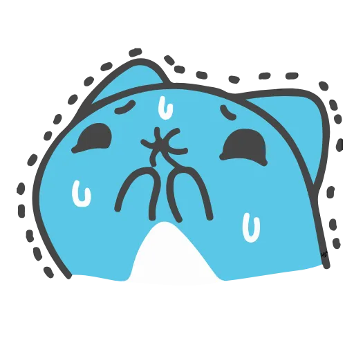 🤪 Стикер «Animated Blue Cat» для Telegram