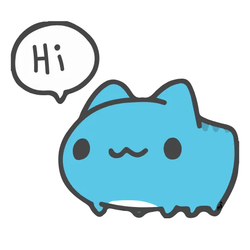 🤪 Стикер «Animated Blue Cat» для Telegram