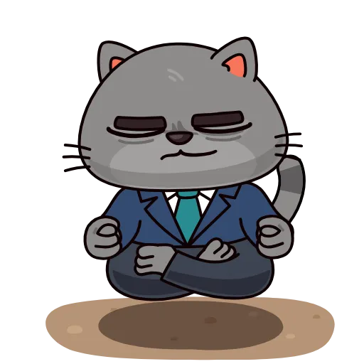 🖕 Стикер «Бизнес кот» для Telegram