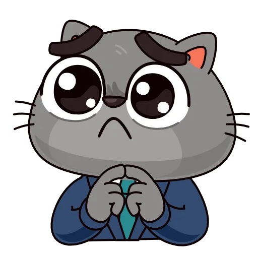 🥺 Стикер «Бизнес кот» для Telegram