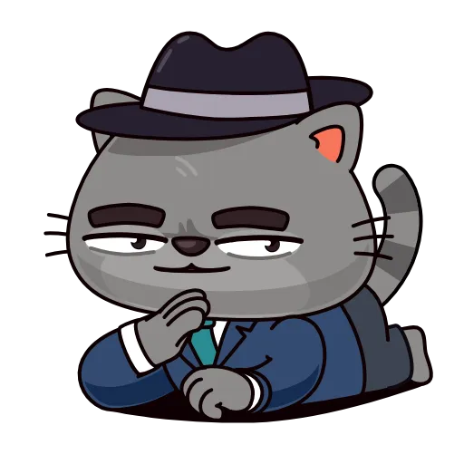 😘 Стикер «Бизнес кот» для Telegram