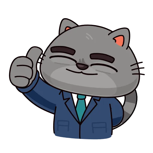 👍 Стикер «Бизнес кот» для Telegram