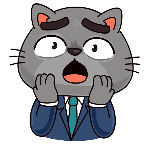 😱 Стикер «Бизнес кот» для Telegram