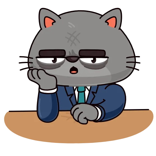🫠 Стикер «Бизнес кот» для Telegram