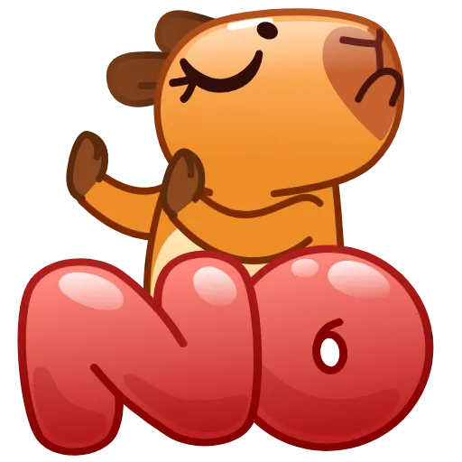 🙅‍♂️ Стикер «Капибара» для Telegram