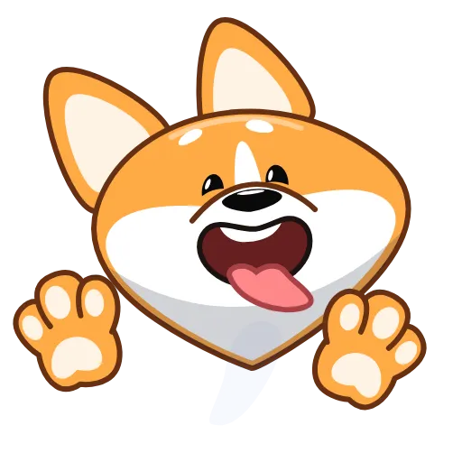 👅 Стикер «Корги» для Telegram