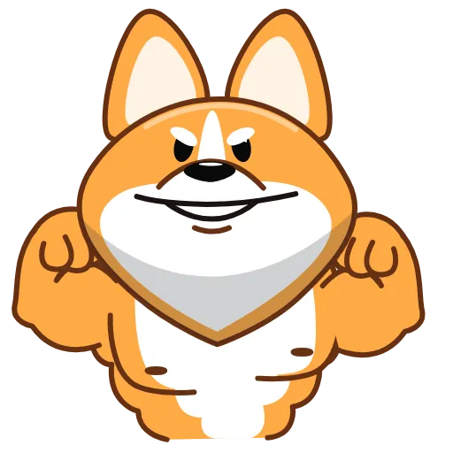 💪 Стикер «Корги» для Telegram