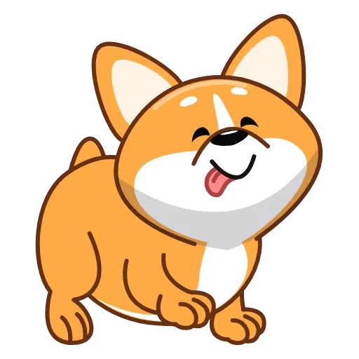 😋 Стикер «Корги» для Telegram
