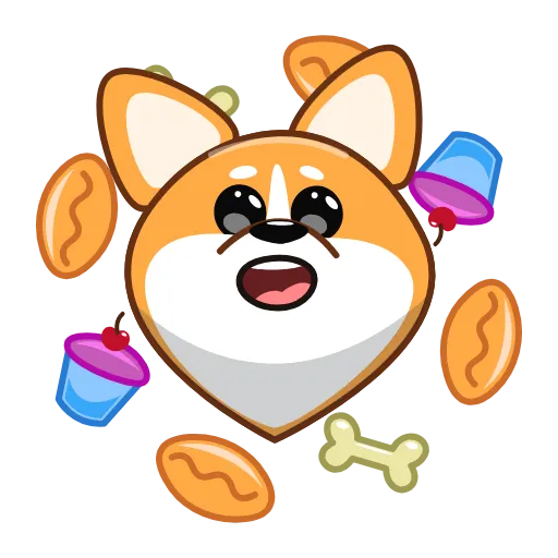 🤩 Стикер «Корги» для Telegram