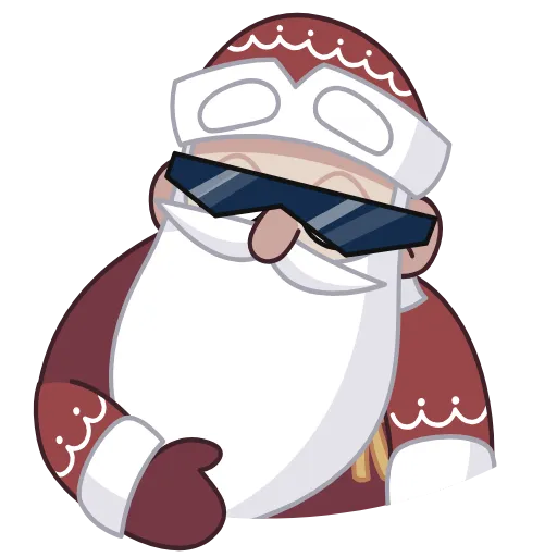 😎 Стикер «Дед Мороз» для Telegram