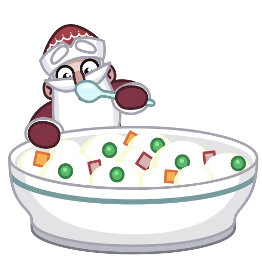 🥗 Стикер «Дед Мороз» для Telegram