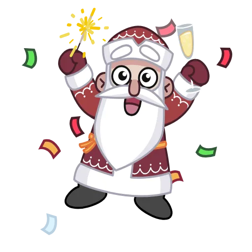 🥳 Стикер «Дед Мороз» для Telegram