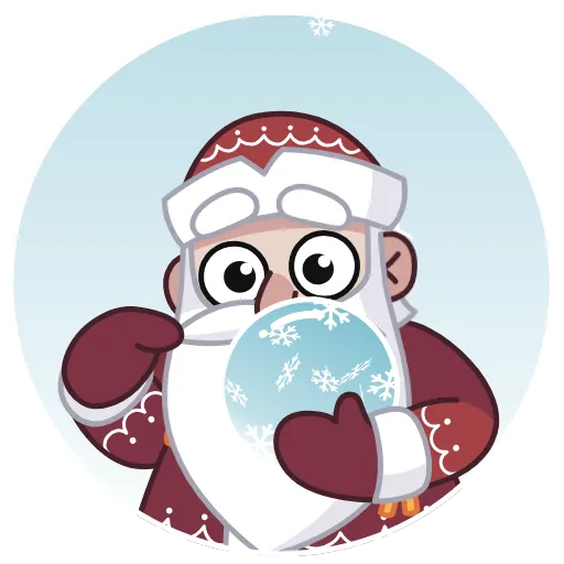 🔮 Стикер «Дед Мороз» для Telegram