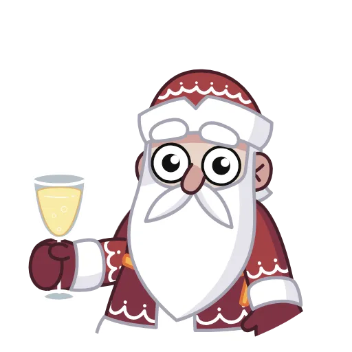 🥂 Стикер «Дед Мороз» для Telegram