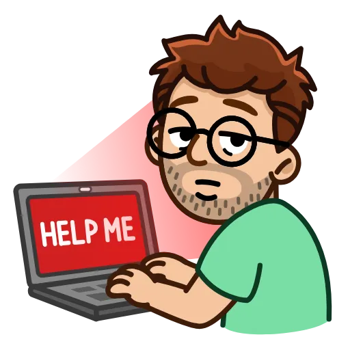 🆘 Стикер «Разработчик» для Telegram