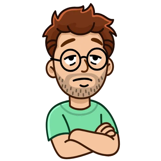 🙄 Стикер «Разработчик» для Telegram