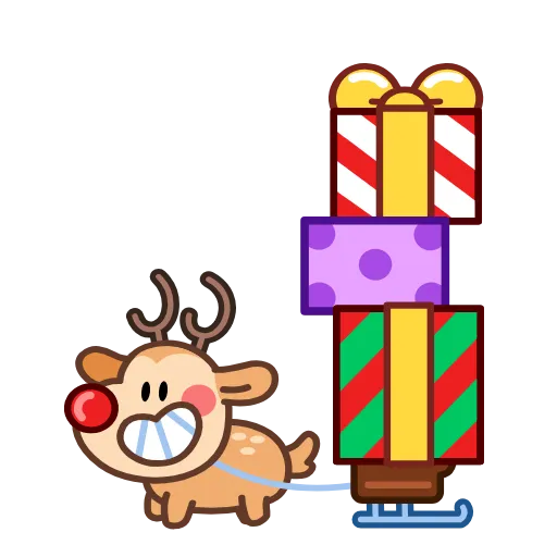 🦌 Стикер «Елочка» для Telegram