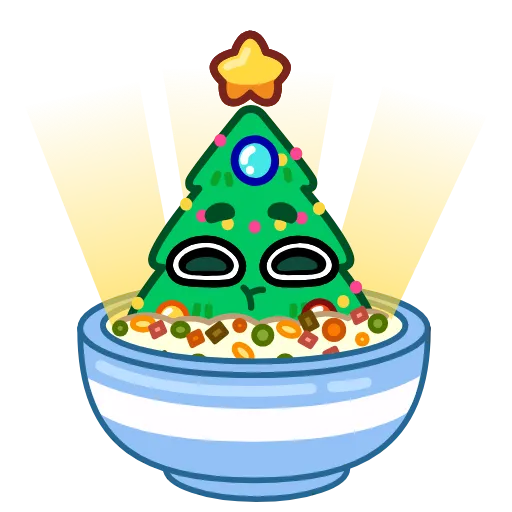🥗 Стикер «Елочка» для Telegram