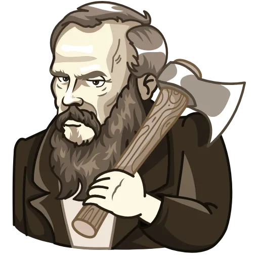 🪓 Стикер «Великие русские люди» для Telegram