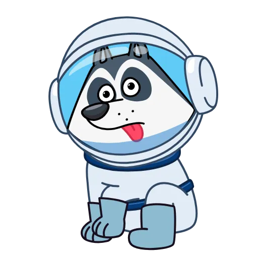 😜 Стикер «Космопес» для Telegram