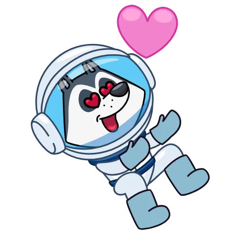 🥰 Стикер «Космопес» для Telegram